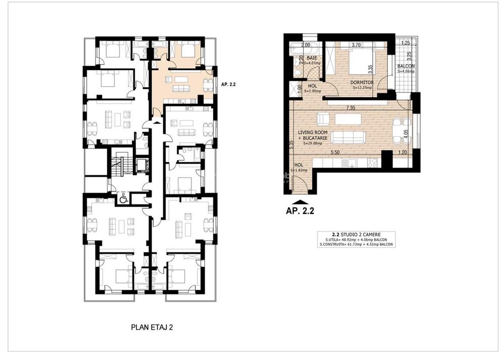2 camere imobil nou Th. Pallady — fotografia 1