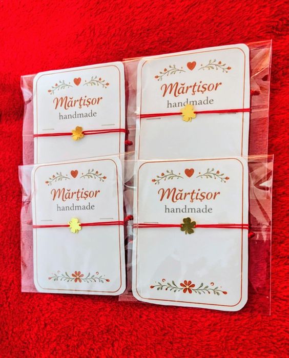 Brățară de mărțișor cu trifoi din argint