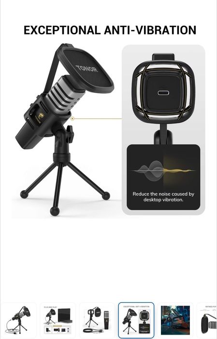 Microfon Tonor TC30. Condensator plug and play. Nou!
