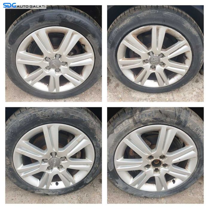 Set 4 Jante Roti Aliaj 225 50 17 R17 5x112 Volkswagen Passat B6 2005 - 2010 cu Anvelope Vara DOT 2022 2023 [K0251]
