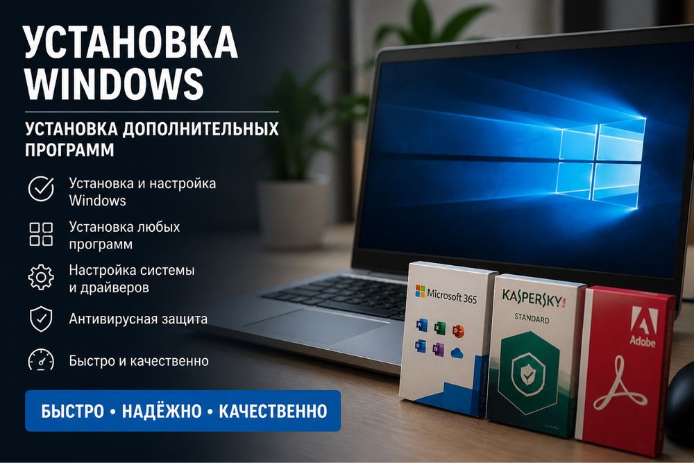 Установка windows, компьютерная помощь, Айтишник.