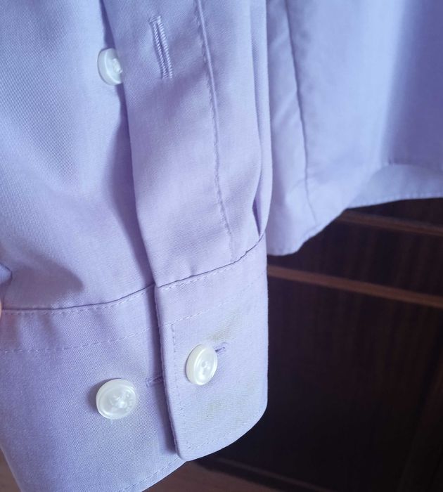 OLYMP 40 L/XL КАТО НОВА лилава риза с дълъг ръкав Олимп purple shirt