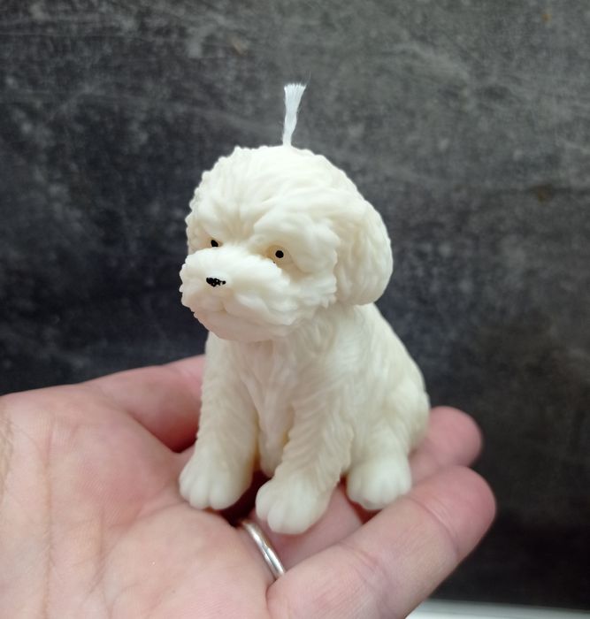 Свещ кученце от соев восък