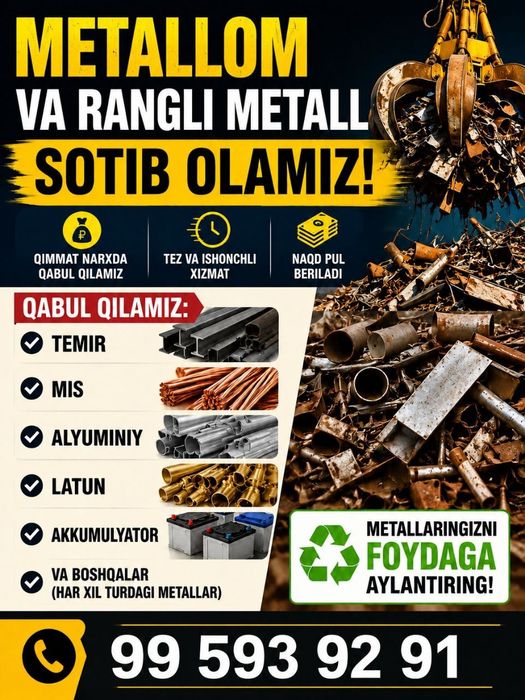 Металлом кайта ишлаш