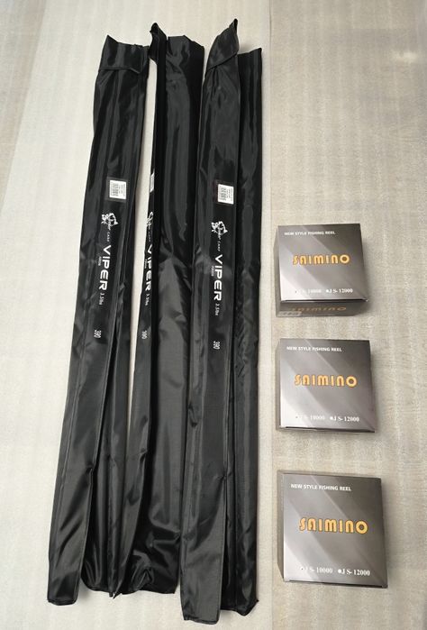 SET 3 Lansete Crap FL VIPER 3.90m 3.5 LBS + 3 Mulinete JS10000