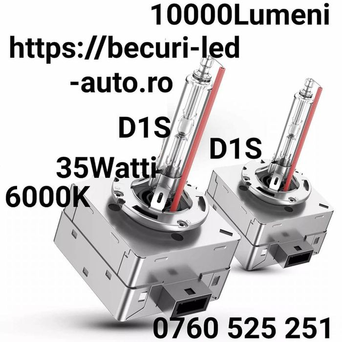 Două Becuri Bixenon-Xenon D1S/D3S 10000Lumeni/6000K Calitatea Premium