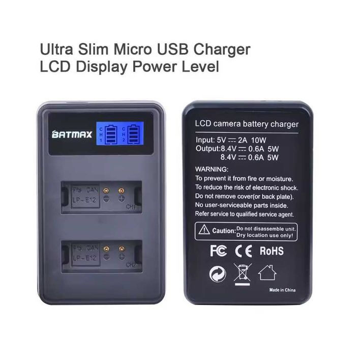 Зарядно за LP-E12 батерия ,съвместима с Canon M50 , M50ii и др.