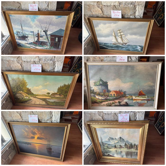 Автентични стари  авторски  картини от маслени бои. Над 50 броя