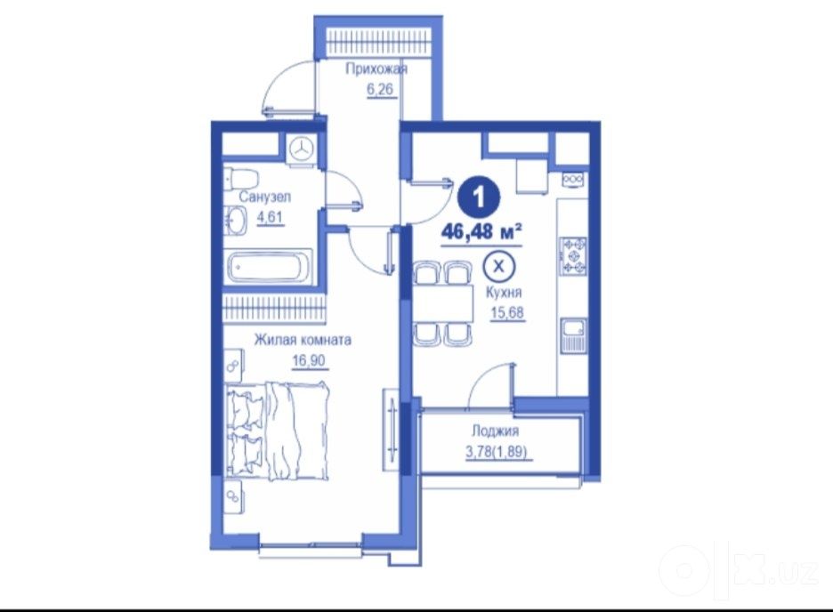 Regnum Plaza 46м2 идеальная планировка