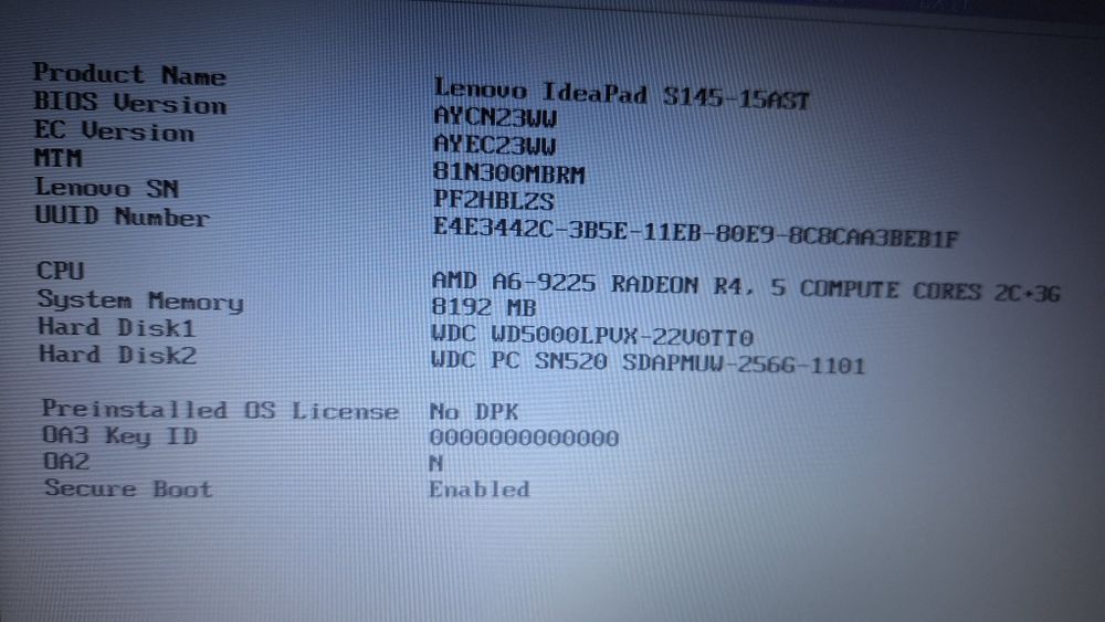 Laptop nou Lenovo Ideapad S145-15AST