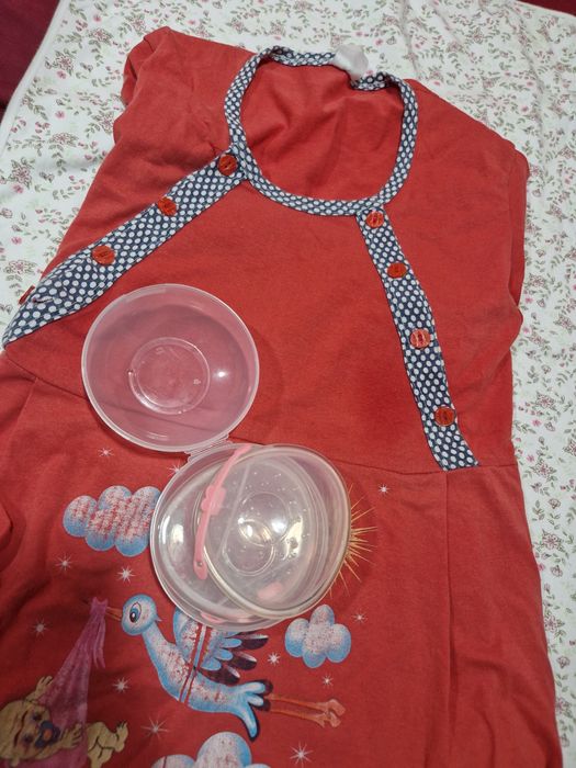 Cămașă alăptat M-L și cupe colectare lapte