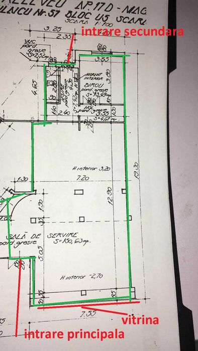 De inchiriat spatiu comercial 120 mp util vad UTA Aurel Vlaicu Arad