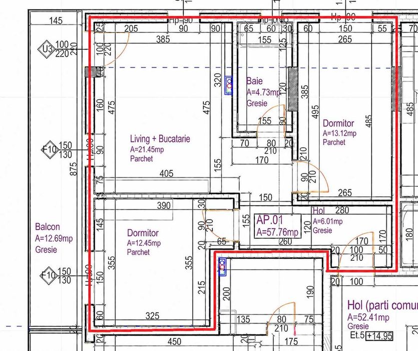 Persoană Fizică | Apartament NOU NELOCUIT 2 camere decomandate | Parcare subterană | Strada Calea Baciului – zona LIDL
