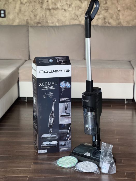 Прахосмукачка с моп Rowenta X-Combo Allergy+