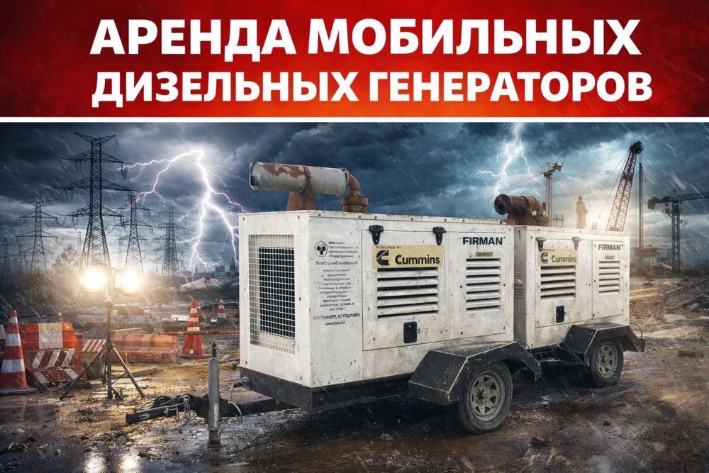 Аренда Генератора , Дизельный Мобильный Генератор , Аренда Дизельного