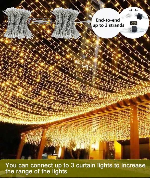 Yomistar Perdea Luminoasă 6m x 3m 600 LED-uri Luminițe