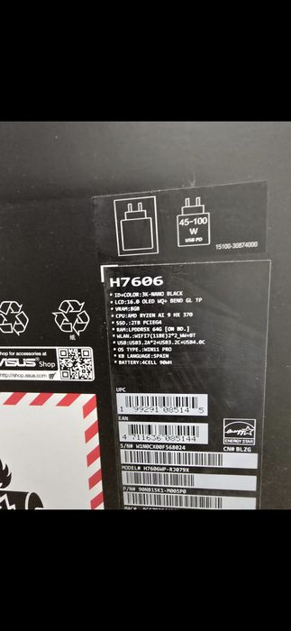 Laptop asus pro art 16