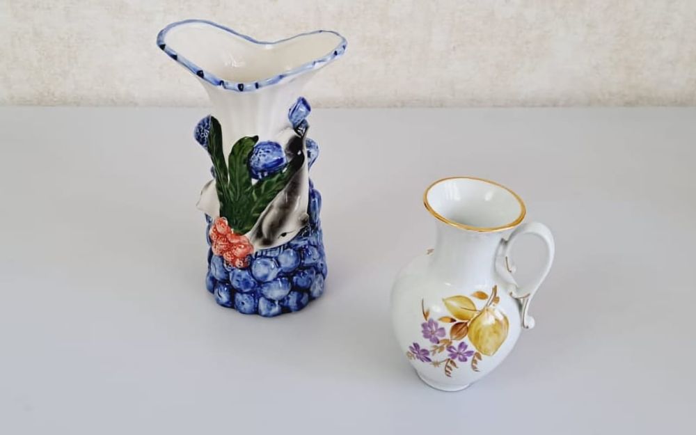 Вазы фарфор, стекло