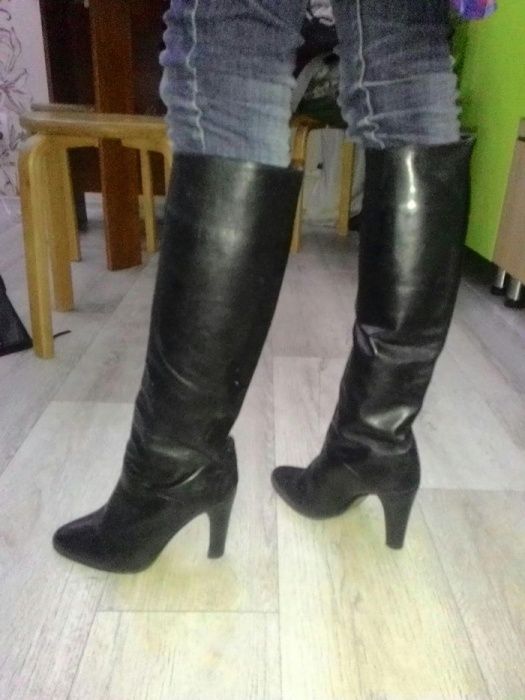 Сапоги демисезонные кожа