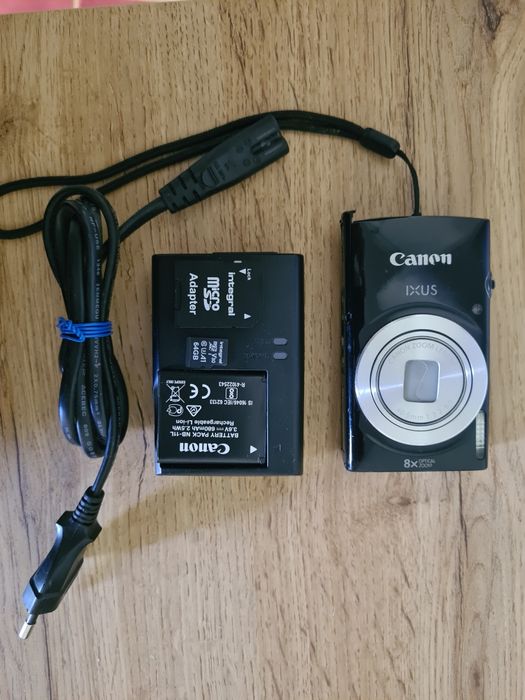 Canon IXUS 185 Cameră Foto Compactă 20.5MP Zoom Optic 8x Neagră