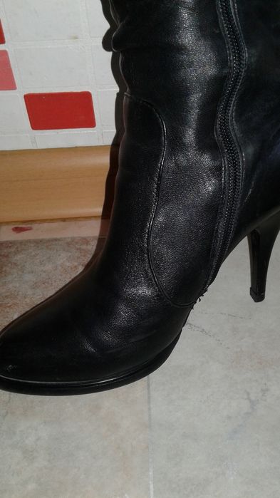 Продам кожаные зимние сапоги