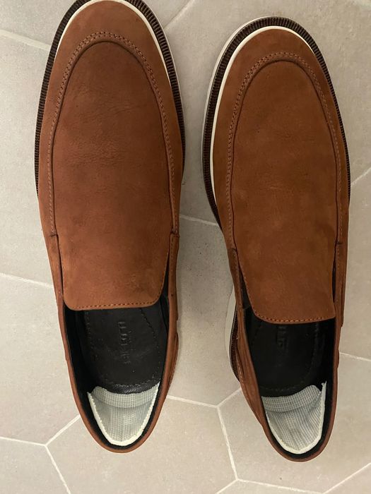 Mocasini barbatesti Bigotti piele intoarsa maro 42