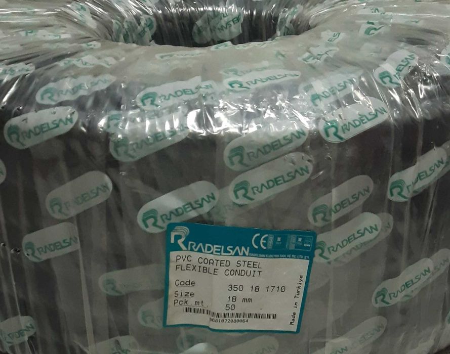 Гофрирана тръба Ф18 метала с изолация - 50 метра