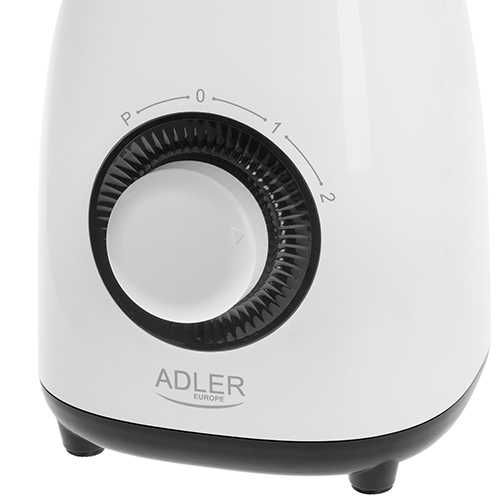 Blender Adler AD 4085, 1000 W, 2 viteze, bol 1,5 L, 4 lame inox, alb