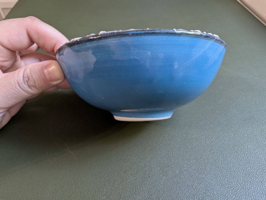 Bol ceramic pictat manual, 12 cm