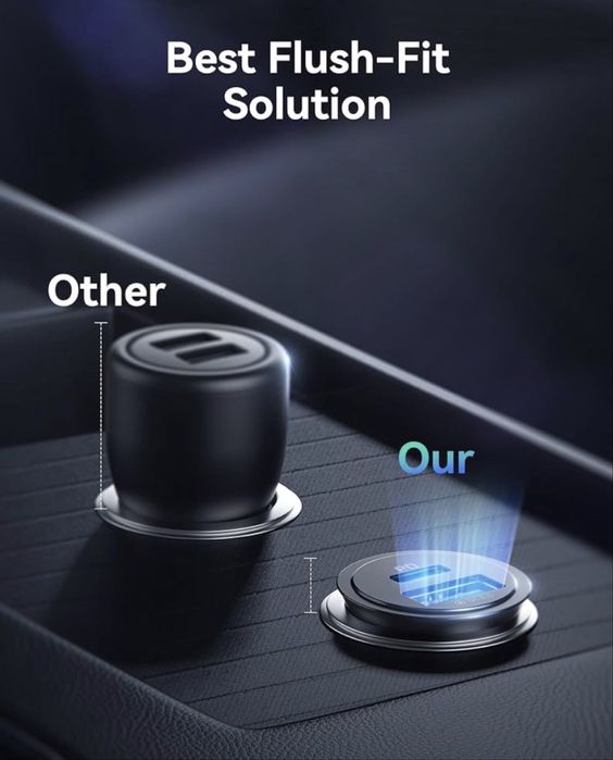 Бързо зарядно за кола INIU 60W USB-C + USB-A (PD 3.0)