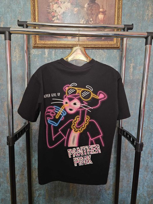 Tricou Barbat/Dama Unisex imprimeu pantera roz