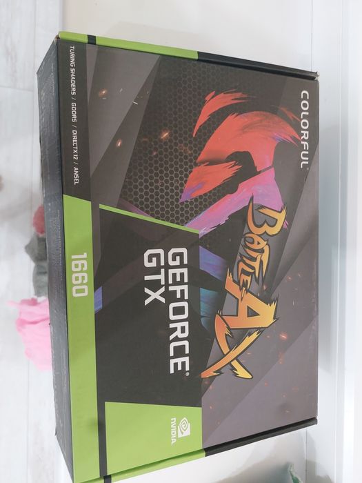 Colorful GTX 1660, 6 гигабайт, 192 бит.
