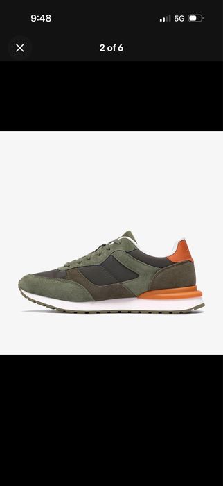Продавам Clarks Mens Franco Run Olive Combination Trainers Suede Casual