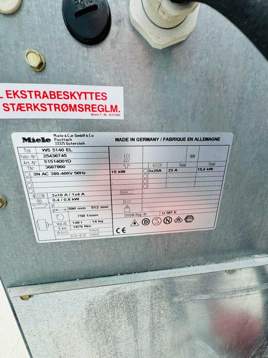 Професионална Пералня Miele 14/16kg