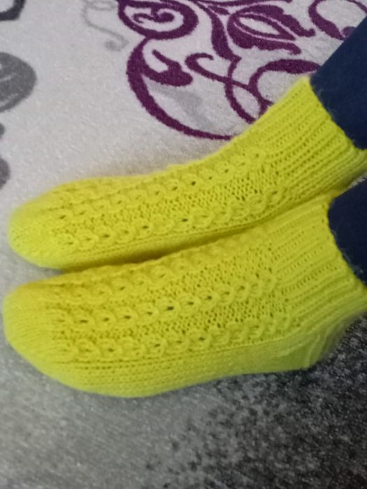 Вязанные тапочки-носочки