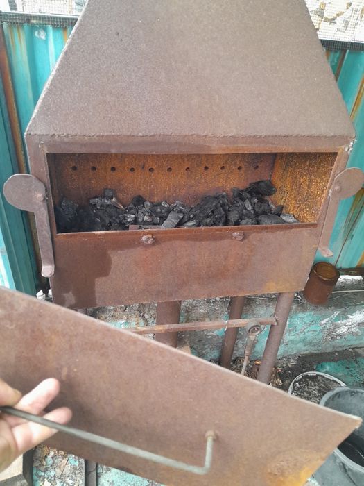 Мангал +коптилка металл 3мм новый