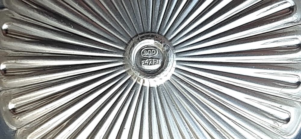 Zaharnita, argint masiv 800, F.lli Fossi, Italia, an 1955, 144 g