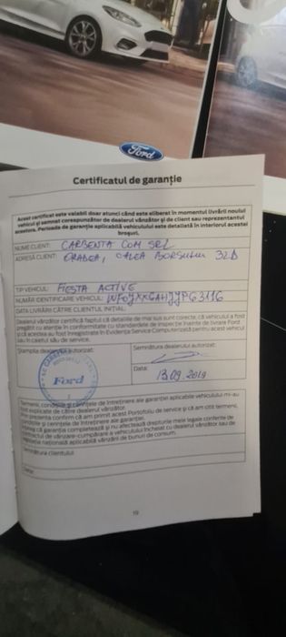 Ford fiesta activ