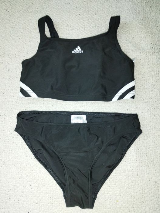 Бански 2 части за момиче Adidas е.140, черен