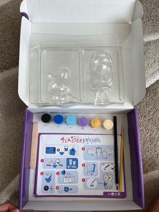 Комплект за оцветяване Maped Creativ, гипсови фигурки