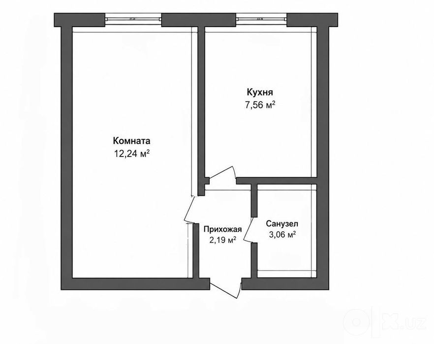Срочно продаётся квартира 1/1/4