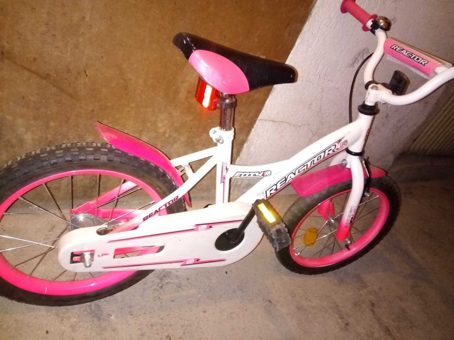 Детски велосипед REACTOR Foxy Girl 16 цола Розов за момиче колело