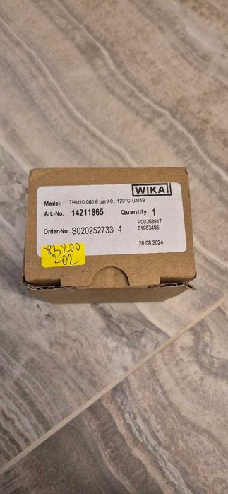 Термоманометър аксиален Wika THM10 Ø80 mm 0-6 bar 0-120°C G1/4"-G1/2"