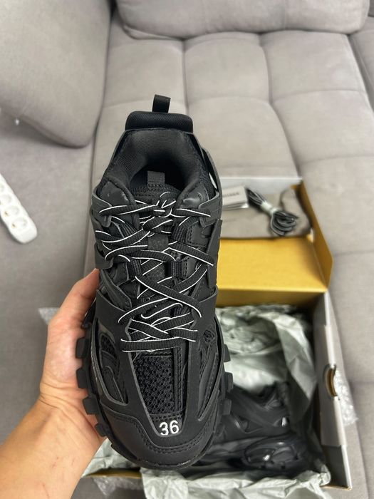 Balenciaga track lace up black