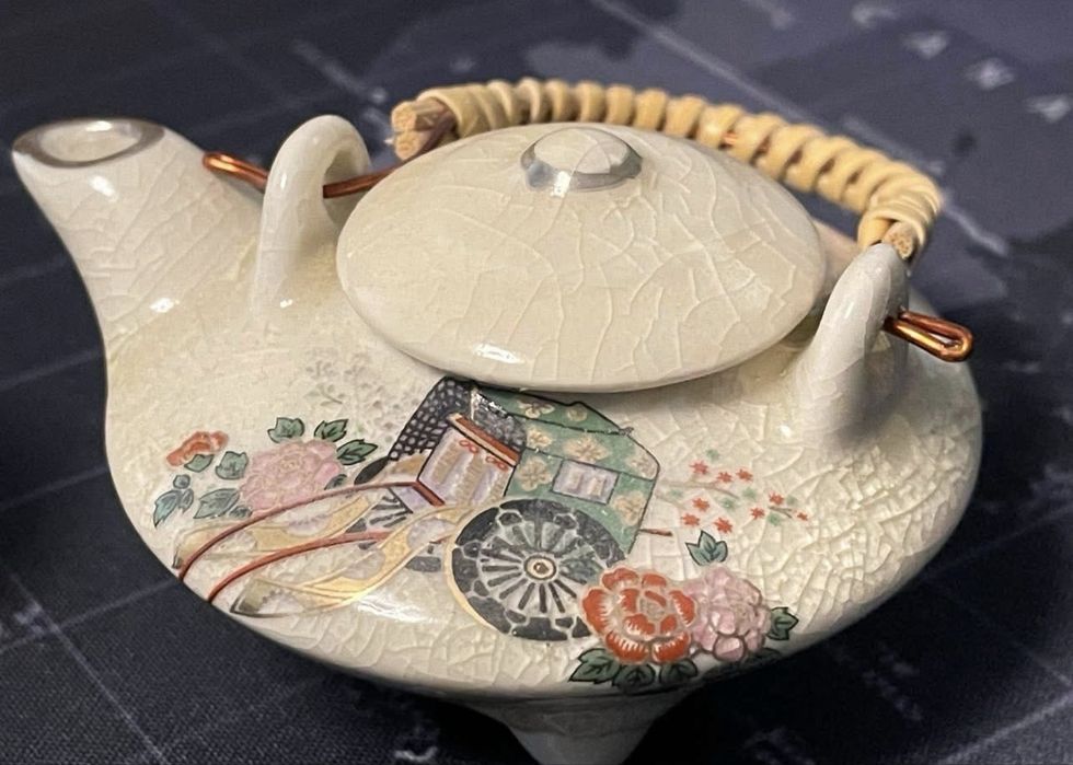 Ceainic & două cești in miniatura Satsuma Antique 70'