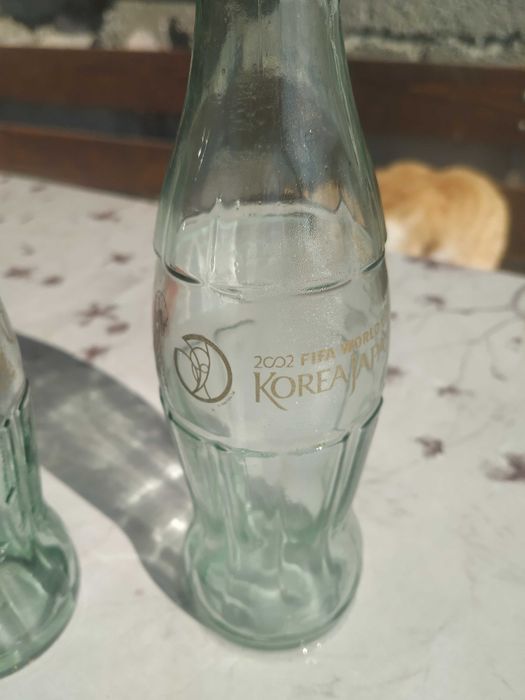 Колекционерска стъклена бутилка Coca Cola FIFA World Cup 2002