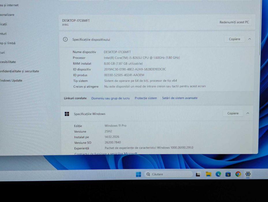 Laptop  Lenovo IdeaPad L340-17, i5 Gen.8, ssd 250 Gb, ram 8 gb