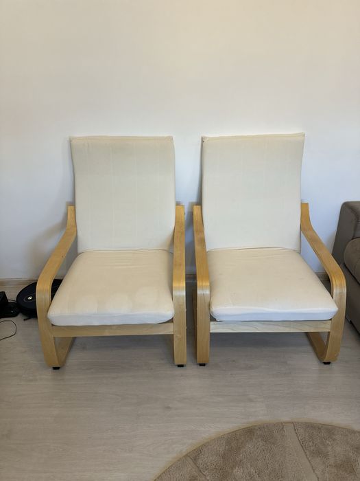 SET IKEA Balansoar 2 Bucati Si Taburet Pentru Picioare Mobila Design Unic Stare Buna Sarcina 120Kg Pret Negociabil