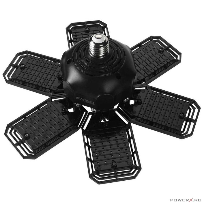 Lampa pentru atelier, 6 panouri LED pliabile, 180W, 18500 lm, Kraft