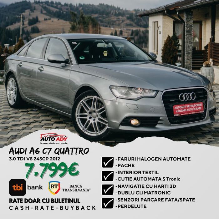 Audi A6 C7 3.0 Tdi V6 245cp QUATTRO 2012 POSIBILITATE RATE